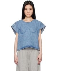 Pushbutton - Bra Point Sleeveless Denim Top - Lyst