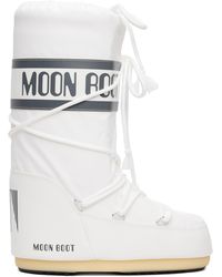 Moon Boot - Bottes Icon Blanches En Nylon - Lyst