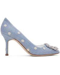Manolo Blahnik - Blue Hangisi 90 Heels - Lyst