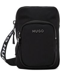 HUGO - Black Mini Reporter Bag - Lyst