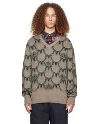 South2 West8 - Tan V-neck Sweater - Lyst