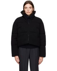JOSEPH - Black Quilted Down Jacket - Lyst