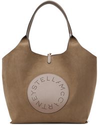 Stella McCartney - Khaki Logo Reversible Tote - Lyst