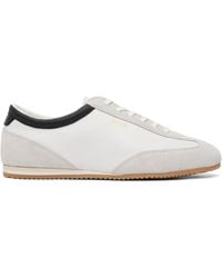 BOSS - Leather & Suede Trim Sneakers - Lyst