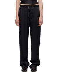 Maison Margiela - Satin Drawstring Trousers - Lyst