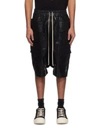 Rick Owens - Hollywood Creatch Cargo Pods Denim Shorts - Lyst