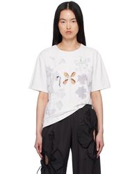 JKim - ホワイト Embroidery Scheme Petal Tシャツ - Lyst