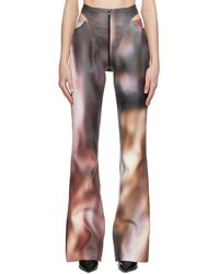 Puppets and Puppets - Multicolour Cutout Faux-leather Trousers - Lyst