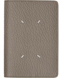 Maison Margiela - Taupe Four Stitches Passport Holder - Lyst