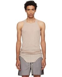 Rick Owens - Taupe Tower Basic Rib Tank Top - Lyst