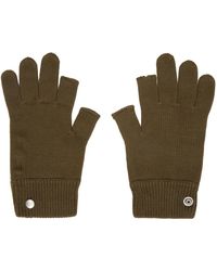 Rick Owens - Khaki Porterville Touchscreen Gloves - Lyst