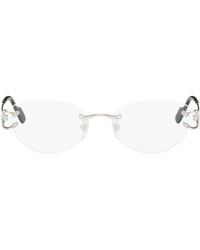 Cartier - Silver Oval Glasses - Lyst