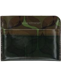 Dries Van Noten - Porte-cartes kaki à logo gaufré - Lyst