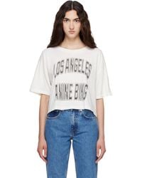 Anine Bing - Johnny Cropped T-Shirt - Lyst
