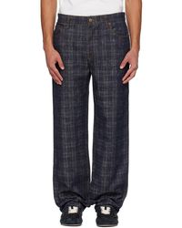 Burberry - Loose Check Jeans - Lyst