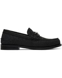 Versace - Croc-Effect Medusa '95 Suede Loafers - Lyst