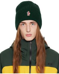 3 MONCLER GRENOBLE - Green Cashmere Beanie - Lyst