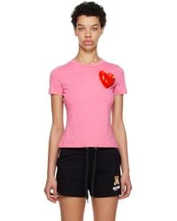 Moschino - Pink Inflatable Heart T-shirt - Lyst