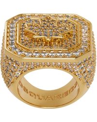 DSquared² - Gold Signet Ring - Lyst