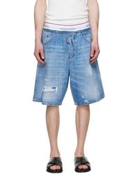 DSquared² - Light Wash Surfer Denim Shorts - Lyst