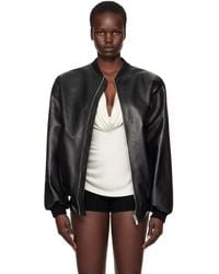 Magda Butrym - Oversized Leather Bomber Jacket - Lyst