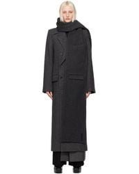 ALAINPAUL - Double Breasted Collarbone Coat - Lyst