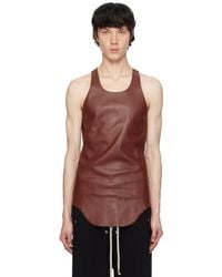 Rick Owens - Brown Scoop Neck Tank Top - Lyst
