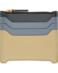 Marni - Porte-Carte Bleu Et En Cuir - Lyst