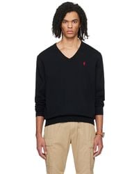 Polo Ralph Lauren - Black V-neck Sweater - Lyst
