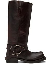 Acne Studios - Ssense Exclusive Brown Stirrup High Boots - Lyst