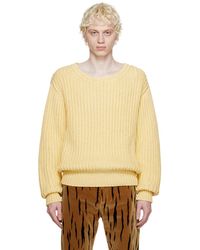 Bally - Yellow Crewneck Sweater - Lyst