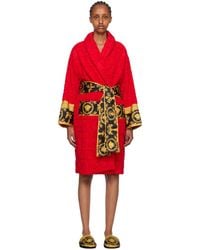 Versace - Red 'i Heart Baroque' Robe - Lyst