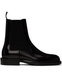 Burberry - Leather Tux High Chelsea Boots - Lyst