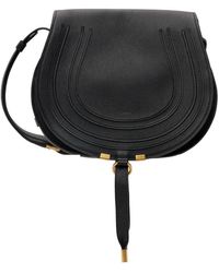 Chloé - Black Medium Marcie Saddle Bag - Lyst
