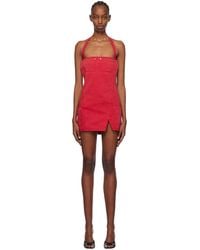 Dion Lee - Red Apron Minidress - Lyst
