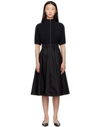 Moncler - Taffeta Skirt Midi Dress - Lyst