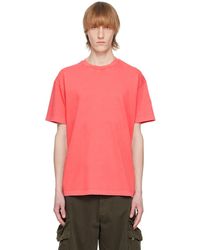 Moncler - T-shirt rose à col ras du cou - Lyst