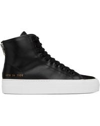Common Projects - Black Tournament Super High Sneakers - Lyst