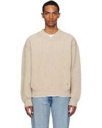 MM6 by Maison Martin Margiela - Pull En Tricot Côtelé De Laine - Lyst