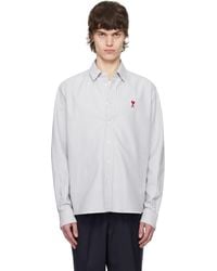 Ami Paris - Cotton Button-Down Ami De Coeur Shirt - Lyst