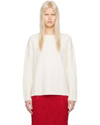 Valentino - オフホワイト Crepe Couture セーター - Lyst