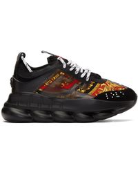 Versace Baskets noires Barocco Chain Reaction
