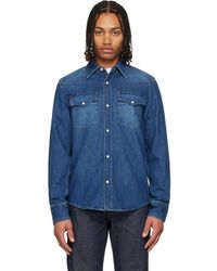 A.P.C. - Western Denim Shirt - Lyst