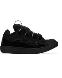 Lanvin - Baskets Curb Noires - Lyst