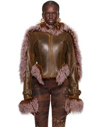 Jean Paul Gaultier - Brown & Purple Knwls Edition Leather Jacket - Lyst