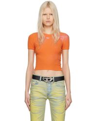DIESEL - Orange T-ele-n1 T-shirt - Lyst