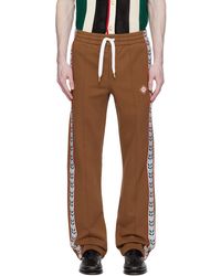 Casablancabrand - Pantalon de survêtement brun à garniture à feuilles de laurier - Lyst