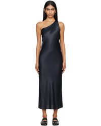 Baserange - One-Strap Viscose Satin Midi Dress - Lyst