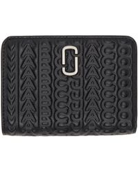 Marc Jacobs - Mini portefeuille compact j marc noir - Lyst