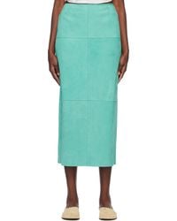 AURALEE - Lamb Suede Midi Skirt - Lyst
